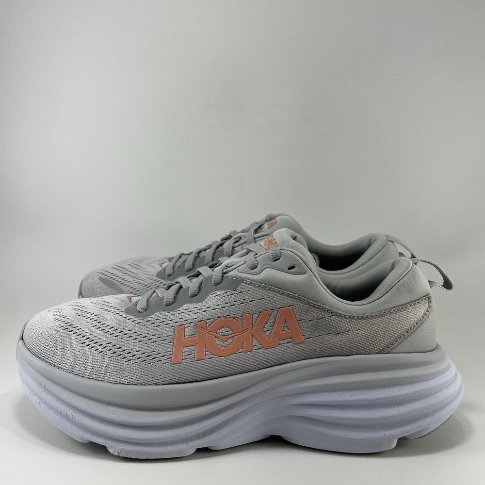 Hoka One One Bondi 8 Womens Size 9 B Harbor Mist Lunar Rock HMLR Running Shoes - Picture 3 of 11
